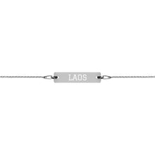 Load image into Gallery viewer, The Tamarind Man's Jam Laos Engraved Silver Bar Chain Bracelet
