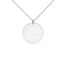 Load image into Gallery viewer, The Tamarind Man's Jam's Laos Golden Triangle Engraved Silver Disc Necklace