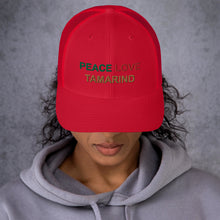 Load image into Gallery viewer, The Tamarind Man's Jam Peace Love Tamarind Trucker Cap