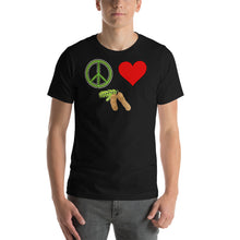 Load image into Gallery viewer, The Tamarind Man's Jam Peace Love Tamarind Short-Sleeve Unisex T-Shirt