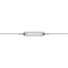 Load image into Gallery viewer, The Tamarind Man's Jam Mango Engraved Silver Bar Chain Bracelet
