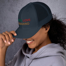 Load image into Gallery viewer, The Tamarind Man's Jam Peace Love Tamarind Trucker Cap