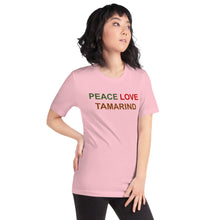 Load image into Gallery viewer, The Tamarind Man's Jam Peace Love Tamarind Short-Sleeve Unisex T-Shirt