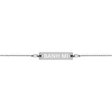Load image into Gallery viewer, The Tamarind Man's Jam Banh Mi Engraved Silver Bar Chain Bracelet