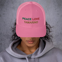 Load image into Gallery viewer, The Tamarind Man's Jam Peace Love Tamarind Trucker Cap