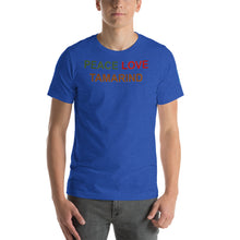 Load image into Gallery viewer, The Tamarind Man's Jam Peace Love Tamarind Special Colon Cancer Awareness Short-Sleeve Unisex T-Shirt