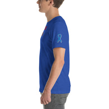 Load image into Gallery viewer, The Tamarind Man's Jam Peace Love Tamarind Special Colon Cancer Awareness Short-Sleeve Unisex T-Shirt