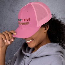 Load image into Gallery viewer, The Tamarind Man's Jam Peace Love Tamarind Trucker Cap