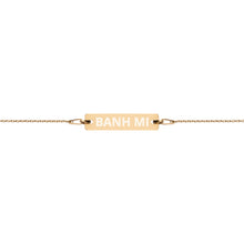 Load image into Gallery viewer, The Tamarind Man's Jam Banh Mi Engraved Silver Bar Chain Bracelet