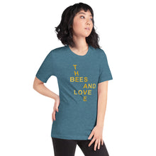 Load image into Gallery viewer, The Tamarind Man's Jam Save The Bees and Love Short-Sleeve Unisex T-Shirt