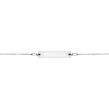 Load image into Gallery viewer, The Tamarind Man's Jam Mango Engraved Silver Bar Chain Bracelet