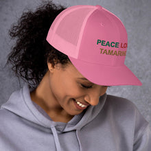 Load image into Gallery viewer, The Tamarind Man's Jam Peace Love Tamarind Trucker Cap