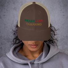 Load image into Gallery viewer, The Tamarind Man's Jam Peace Love Tamarind Trucker Cap