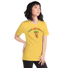 Load image into Gallery viewer, The Tamarind Man's Jam Arched Peace Love Tamarind Short-Sleeve Unisex T-Shirt