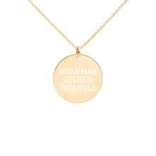 Load image into Gallery viewer, The Tamarind Man's Jam Myanmar Golden Triangle Engraved Silver Disc Necklace