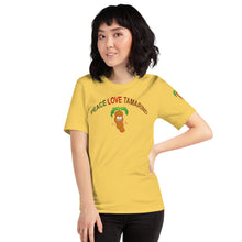 Load image into Gallery viewer, The Tamarind Man's Jam Arched Peace Love Tamarind Short-Sleeve Unisex T-Shirt