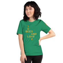 Load image into Gallery viewer, The Tamarind Man's Jam Save The Bees and Love Short-Sleeve Unisex T-Shirt