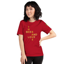 Load image into Gallery viewer, The Tamarind Man's Jam Save The Bees and Love Short-Sleeve Unisex T-Shirt