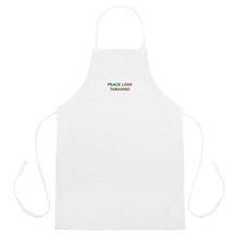 Load image into Gallery viewer, The Tamarind Man's Jam Peace Love Tamarind Embroidered Apron