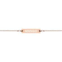 Load image into Gallery viewer, The Tamarind Man's Jam Mango Engraved Silver Bar Chain Bracelet