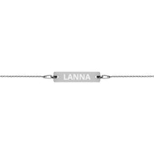 Load image into Gallery viewer, The Tamarind Man's Jam Lanna Engraved Silver Bar Chain Bracelet