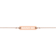 Load image into Gallery viewer, The Tamarind Man's Jam Banh Mi Engraved Silver Bar Chain Bracelet