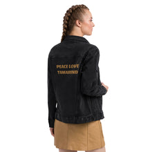 Load image into Gallery viewer, The Tamarind Man's Jam Peace Love Tamarind Unisex denim jacket