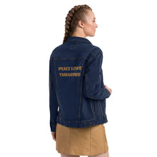 Load image into Gallery viewer, The Tamarind Man's Jam Peace Love Tamarind Unisex denim jacket