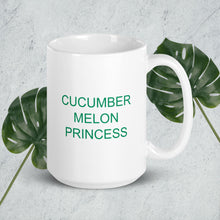 Load image into Gallery viewer, The Tamarind Man&#39;s Jam Cucumber Melon Princess White glossy mug
