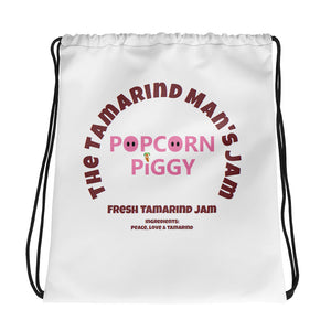 The Tamarind Man's Jam Popcorn Piggy Drawstring bag