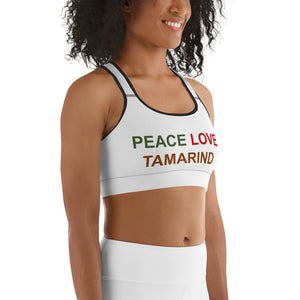 The Tamarind Man's Peace Love Tamarind Jam Sports bra