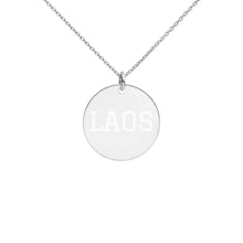 Load image into Gallery viewer, The Tamarind Man&#39;s Jam Round Laos Engraved Silver Disc Necklace
