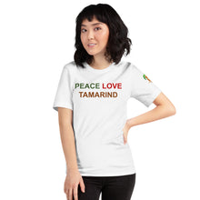 Load image into Gallery viewer, The Tamarind Man&#39;s Jam Peace Love Tamarind Short-Sleeve Unisex T-Shirt
