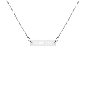 The Tamarind Man's Jam Princess Engraved Silver Bar Chain Necklace