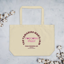 Load image into Gallery viewer, The Tamarind Man&#39;s Jam Popcorn Piggy Large organic tote bag
