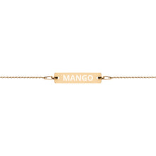 Load image into Gallery viewer, The Tamarind Man&#39;s Jam Mango Engraved Silver Bar Chain Bracelet
