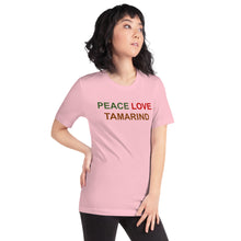 Load image into Gallery viewer, The Tamarind Man&#39;s Jam Peace Love Tamarind Short-Sleeve Unisex T-Shirt
