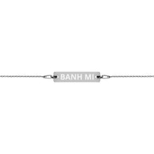 Load image into Gallery viewer, The Tamarind Man&#39;s Jam Banh Mi Engraved Silver Bar Chain Bracelet
