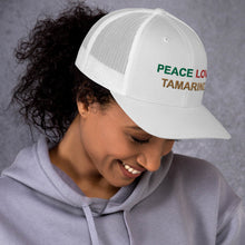 Load image into Gallery viewer, The Tamarind Man&#39;s Jam Peace Love Tamarind Trucker Cap
