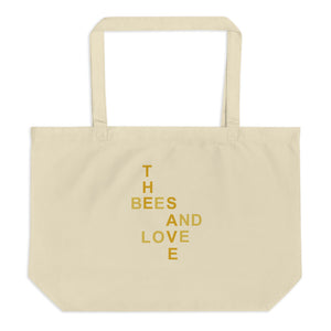 The Tamarind Man's Jam Save The Bees and Love Large organic tote bag