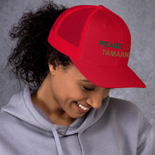 Load image into Gallery viewer, The Tamarind Man&#39;s Jam Peace Love Tamarind Trucker Cap
