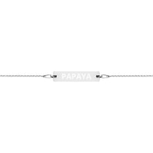 Load image into Gallery viewer, The Tamarind Man&#39;s Jam Papaya Engraved Silver Bar Chain Bracelet
