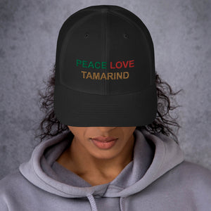 The Tamarind Man's Jam Peace Love Tamarind Trucker Cap