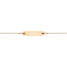 Load image into Gallery viewer, The Tamarind Man&#39;s Jam Lanna Engraved Silver Bar Chain Bracelet
