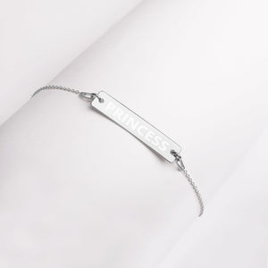 The Tamarind Man's Jam Princess Engraved Silver Bar Chain Bracelet