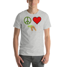 Load image into Gallery viewer, The Tamarind Man&#39;s Jam Peace Love Tamarind Short-Sleeve Unisex T-Shirt
