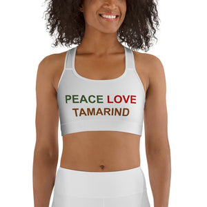 The Tamarind Man's Peace Love Tamarind Jam Sports bra