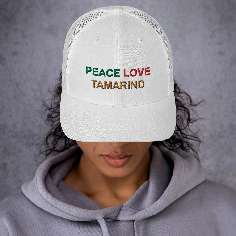 The Tamarind Man's Jam Peace Love Tamarind Trucker Cap