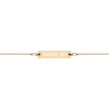 Load image into Gallery viewer, The Tamarind Man&#39;s Jam Banh Mi Engraved Silver Bar Chain Bracelet
