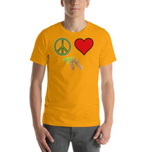 Load image into Gallery viewer, The Tamarind Man&#39;s Jam Peace Love Tamarind Short-Sleeve Unisex T-Shirt
